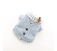Pet Dog Pullover Sweatshirt Shirts Sweaters Woolen Plaid Pattern Cozy Small Doggy Soft Winter Chihuahua(Grau,XL)