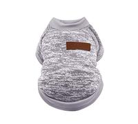 Pet Dog Puppy Classic Jumper Clothes Warm Jumper Winter Dog Jumper Handmade (Grey, M)
