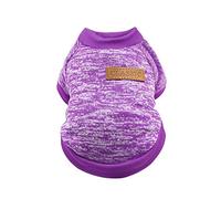 Pet Dog Puppy Classic Jumper Clothes Warm Jumper Winter Dog Jumper Handmade (Purple, XXL)