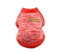 Pet Dog Puppy Classic Jumper Clothes Warm Jumper Winter Dog Jumper Handmade (Red, XXL)