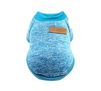 Pet Dog Puppy Classic Jumper Clothes Warm Jumper Winter Dog Jumper Handmade (Sky Blue, XXL)