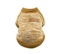 Pet Dog Puppy Classic Pullover Fleece Warm Winter Clothes with Soft for Small Breeds Ideal for Walking in the Cold Comfortable Fireplace Companion Easy Care Throw (Khaki, XS)