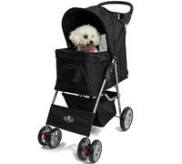 Pet Dog Puppy Stroller Pram Pushchair in Black Actiaspet