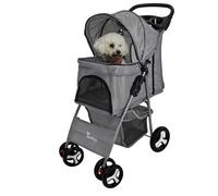 Pet Dog Puppy Stroller Pram Pushchair in Grey