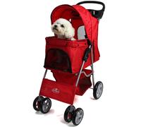 Pet Dog Puppy Stroller Pram Pushchair in Red Actiaspet