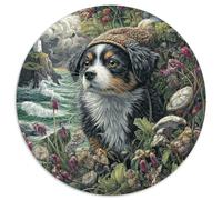 Pet Dog Puzzle 1000 Piece Jigsaw Round Jigsaws Adults Kids Puzzles Presents Creative Geometric Challenging And Brainteasing Fun Creativity & Gift Giving Adult 1000pcs (67.5x67.5cm)