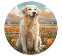 Pet Dog Puzzle 1000 Pieces Jigsaw Round Jigsaws Adults Kids Puzzles Presents Creative Geometric Challenging And Brainteasing Fun Creativity & Gift Giving Adult 1000pcs (67.5x67.5cm)