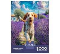Pet Dog Puzzle Dog in Lavender Field Adult Jigsaws Impossible Hard Difficult Challenging for The Whole 38x26cm/1000pcs