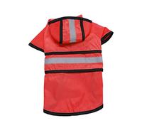 Pet Dog Rain Coat Pet Raincoat Puppies Rain Vest Coat Rain Jacket Puppy Raincoat for Small Dogs Pet Dog Reflective Rainw (Red M)