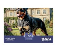 Pet Dog Recycled Board Puzzle: Rottweiler by Grand Building for Adults And Kids Age 12 Years Great Gift 70x50cm/1000pcs