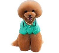 Pet Dog Shirt Pullover polos British flag tag Puppy Cat Comfortable Casual Stretchy Material For Teddy Spring(Green,XL)