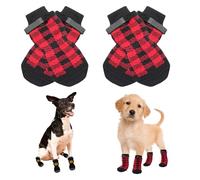 Pet Dog Shoes Socks, 2025 New Waterproof Anti-Slip Dog Rain Boots Paw Protector for Dog, Dog Socks with Grippers, 2 Pairs Dog Paw Protectors with Grips (A, L)