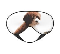 Pet Dog Sleep Mask for Women & Men - Double-Sided Eye Mask with Adjustable Strap, Soft Silky Feel, Light-Blocking & Breathable for Travel, Nap, Shift Work, Yoga