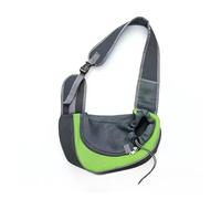 Pet Dog Sling Carrier Portable Pet Front Bag Dog Backpack Mesh Breathable Pet Shoulder Bag Outgdoor Travel Puppy Carrier Slings Handbag Tote Pouch(Green,L)