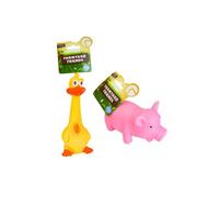 Pet Dog Squeaky Farmyard Animal Chew Toy Assorted Latex
