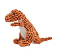 Pet Dog Squeaky Toy Interactive Plush Dinosaur Ideal for Chewing and Teeth Cleaning for Small Medium Breeds 32x14cm (Small Size)