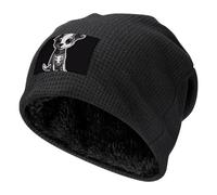 Pet Dog Stickers Slouchy Beanie Hats Plush Lining Winter Knitted Caps Cuffed Skull Cap Soft Warm Ski Hat