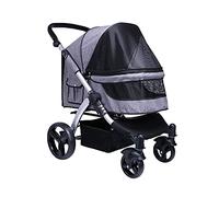Pet Dog Strollers for Large Dogs Large Dog Pram Stroller Breathable Travel Cat Stroller Carrier Pet Stroller Pushchairs Cart for Cats Dogs (Gray a) (Gray a)