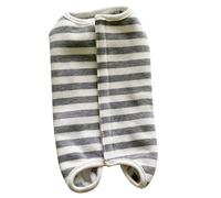 Pet Dog Suit Pure Cotton Striped Four Leg Snap Suit | Anti Lick Design, Post Surgery Wear, Sterilization Aftercare, Cocker Spaniel