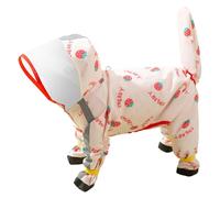 Pet Dog T-Shirt Small Dog Raincoat Hooded With D Ring Full Coverage Rain Jacket Slicker Poncho Rain Jacket With Reflective Strip Rainboot (L)