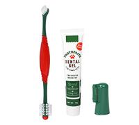 Pet Dog Toothbrush Cat Finger Toothbrush Toothpaste 360° Teeth Cleaning Fresh Breath Kit Beef Flavor Dog Plaque Removal Health Supplies