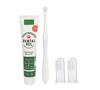 Pet Dog Toothbrush Cat Finger Toothbrush Toothpaste 360° Teeth Cleaning Fresh Breath Kit Beef Flavor Dog Plaque Removal Health Supplies