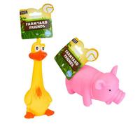 Pet Dog Toy Squeaky Farmyard Animal Duck Pig Assorted Designs