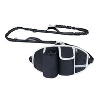 Pet Dog Training Waist Bag Hands-free Sports Multifunction Outdoor Walk Dog Belt Nylon Hands Free Dog Lead(Black Set)