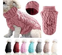 Pet Dog Turtleneck Knitting Sweater Coat Winter Warmer Thickening Pullover Knitwear Crochet Coat Clothes for Small Dog Puppy Cat