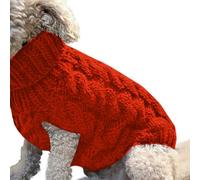 Pet Dog Turtleneck Knitting Sweater Coat Winter Warmer Thickening Pullover Knitwear Crochet Coat Clothes For Small Medium Large Dog Puppy Cat 072675