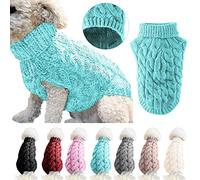 Pet Dog Turtleneck Knitting Sweater Coat Winter Warmer Thickening Pullover Knitwear Crochet Coat Clothes for Small Dog Puppy Cat