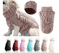 Pet Dog Turtleneck Knitting Sweater Coat Winter Warmer Thickening Pullover Knitwear Crochet Coat Clothes for Small Dog Puppy Cat