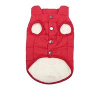 Pet Dog Vest Jacket Autumn Winter Warm Fleece Dog Coat Clothes Fit Fit For Small Medium Large Dogs Chihuahua French Bulldog Pug Clothing(Red,S)