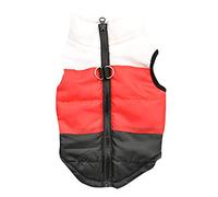 Pet Dog Warm Coats, Self-Regulating Pet Vest, Thermal Insulated Dog Jacket, Lightweight Winter Apparel, Green Black Colour Block Design, for Indoor Outdoor Use