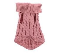 Pet Dog Warm Sweater in Pink Woolen Yarn for Autumn Winter | Breathable and Comfortable, Easy to Put, Size L Xl, Suitable for 2.5 to 8kg Dogs