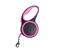 Pet Dogs Extending Leash Durable Nylon Automatic Retractable Doggy Leads ，Compatible For Small Medium Large Dog Walking(Pink,5M - 20 KG)