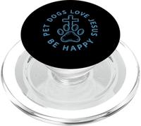 Pet Dogs Love Jesus Be Happy Christianity PopSockets PopGrip for MagSafe