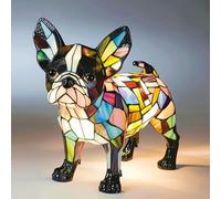 Pet Dogs Table Lamp, Cute Stained Glass Lamps, Energy Saving LED Light, Creates A Relaxing Atmosphere for Holiday Celebrations and Birthday Anniversaries(U)