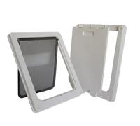 Pet Door Pet Door 1PC Cat and Dog Doorway Stopper Entry Fence No Flap Kennel Hole House Supplies(WHITE,L)