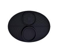 Pet Double Bowl Mat FeiYeup Silicone Double Bowl Pet Licking Pad Non-Slip Slow Eating Licking Feeder Cats Lick Mat for Improve Pet Eating Habits