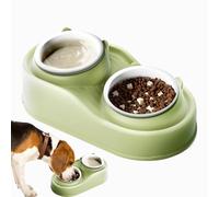 Pet Double Feeding Bowl,400ml Raised Pet Puppy Water Feeder Bowls | Anti Vomiting Pet Double Bowls for Small Medium Large Size Dogs Cats Puppy Pets