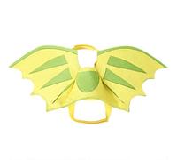 Pet Dragon Wings Costume Halloween Dragon Dinosaur Cosplay Accessories Medieval Fantasy Dress Up Outfit Felt Cloth Material Adjustable Harness Design Perfect for Cats Small Dogs