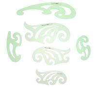 Pet Drawing Template Ruler Light Green 6pcs for Artists and Engineers
