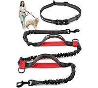 Pet Dreamland Hands Free Dog Leash for Running, Walking, Hiking, Cycling and Training. Bungee Harness, Adjustable Waist Belt, Single or Double Handle, Reflective Stitching. Small, Medium, Large Dogs