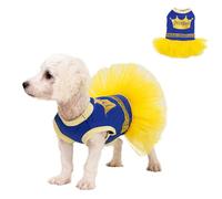 Pet Dress,Dog Crown Princess Lace Skirt Puppy Birthday Costume Cats Dogs Summer Breathable Tutu Vest for Girls_S