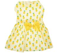 PET Dress for Dogs and Cats Breathable Polyester Yellow Summer | Beach Style, Easy to Put, Photo Taking and Daily Wear, Festival Atmosphere