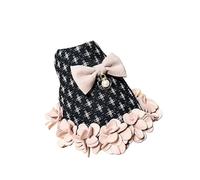 Pet Dress for Rabbits and Small Animals, Soft Breathable Floral Skirt for Holland Lops, Guinea Pigs, Dwarf Rabbits, Cats (Pink,Large)