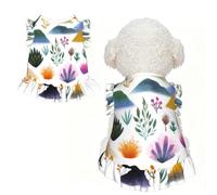 Pet Dress - Small Breathable Stretchy Outfit for Dogs and Cats | Colorful World Tree Printed Pet Dress For Dogs And Cats, Stretchy Cotton-Like Fabric, Party And Daily Wear