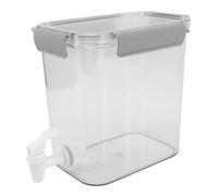 PET Drink Dispenser for Parties, 3.5L Iced Beverage Dispenser for Fridge, Refrigerator Cold Kettle with Faucet, Fridge Beverage Drink Dispenser for Party Drink Juice Iced Tea(Gray)