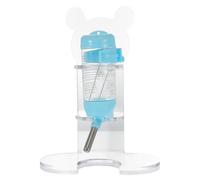 PET Drinking Bottle Cage Water Dispenser with Adjustable Stand | Acrylic and Alloy Build, Body for Easy Monitoring, No-drip Nozzle, Desktop Cage Accessory